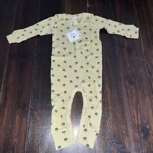 Kate Quinn long sleeve union suit small logo tree scatter Organic Cotton 18-24 m
